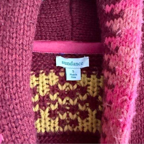 Sundance Burgundy Tayen Coatigan Sz S - Picture 8 of 8